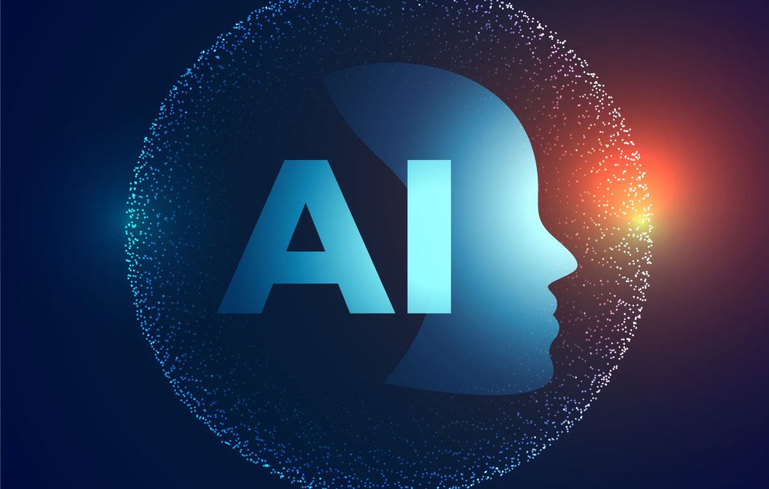 sci fi artificial intelligence tech concept background design vector